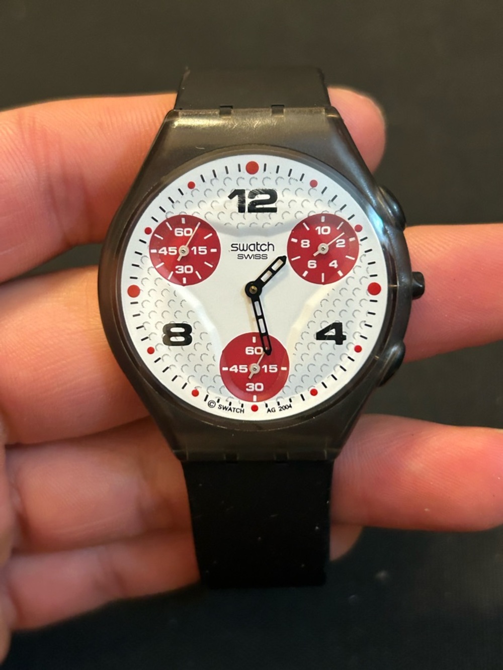 Swatch Watch DOTTY DOTS SUYM104 2004 Skin Chrono (Needs Batteries)
